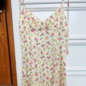 Zara Satin Floral Mini Dress!